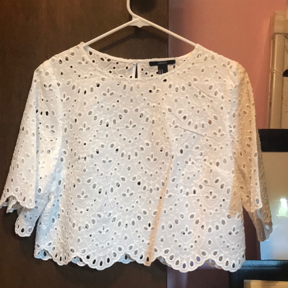 White Short Sleeve Top